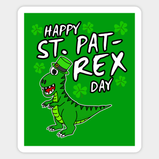 Happy St. Pat-Rex Day Dinosaur St. Patrick's Day 2022 Magnet